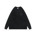 Chrome Hearts Shadow Cross Fleur Print Washed Long Sleeve Tee — Black