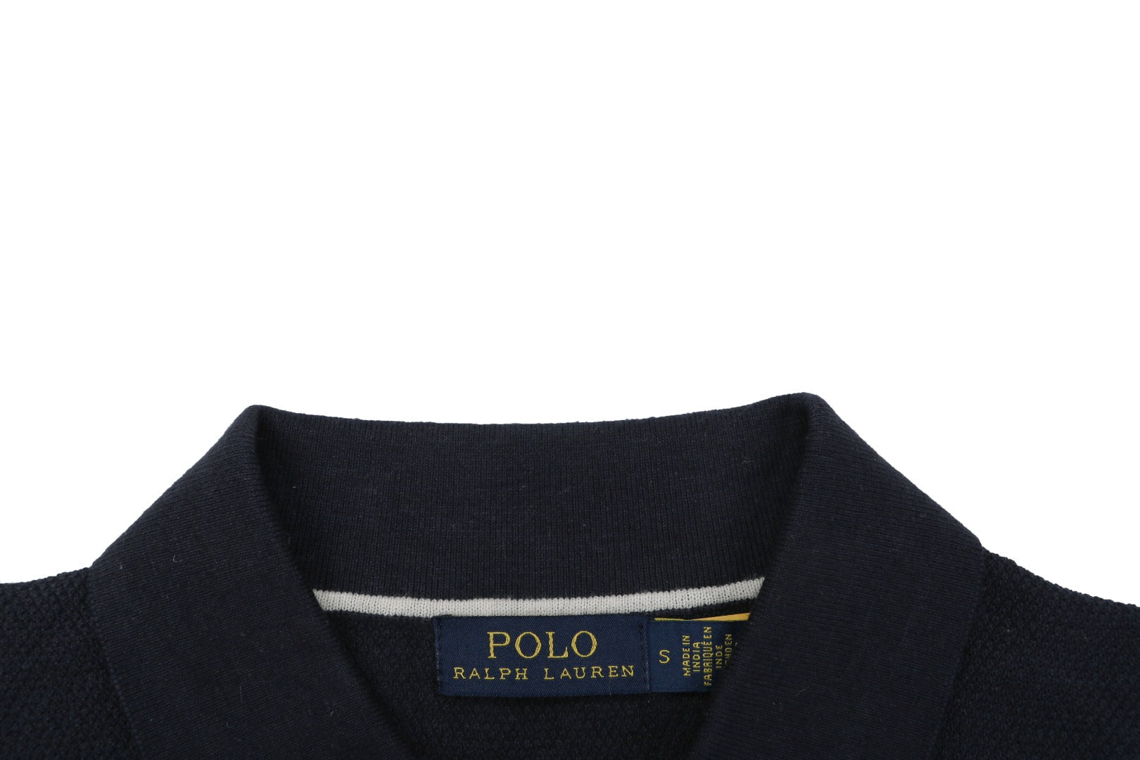 Ralph Lauren Pony Logo Crew Neck Knit Short Sleeve Top — Navy