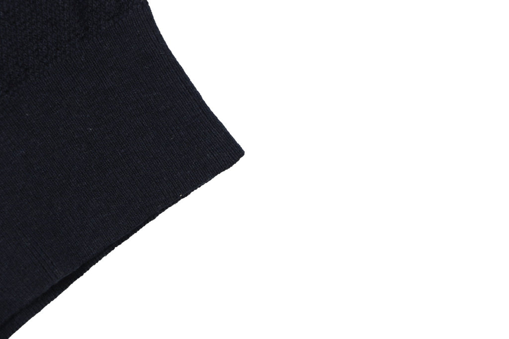 Ralph Lauren Pony Logo Crew Neck Knit Short Sleeve Top — Navy