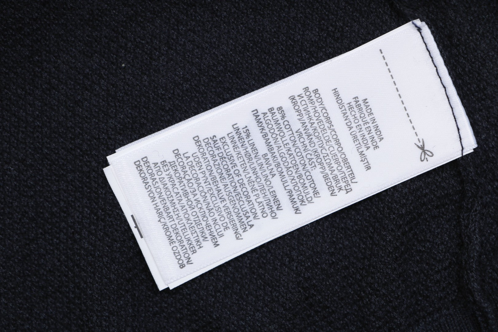 Ralph Lauren Pony Logo Crew Neck Knit Short Sleeve Top — Navy