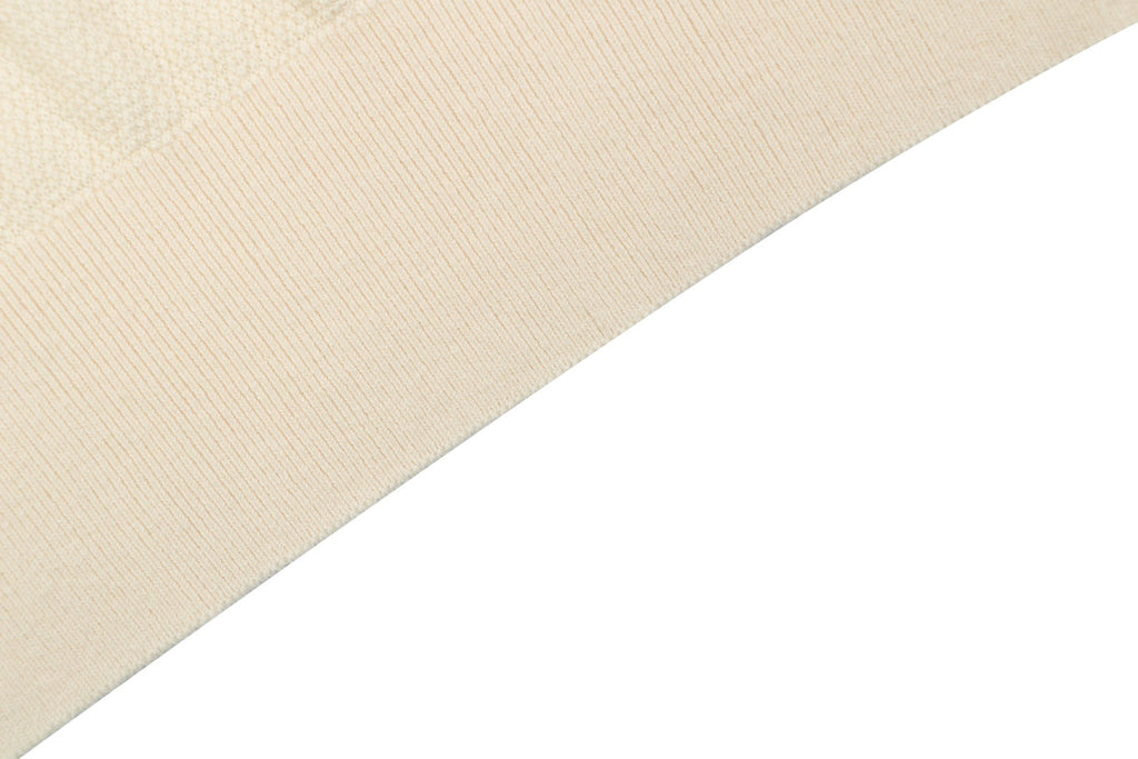 Ralph Lauren Pony Logo Concealed Snap Knit Polo Short Sleeve — Cream
