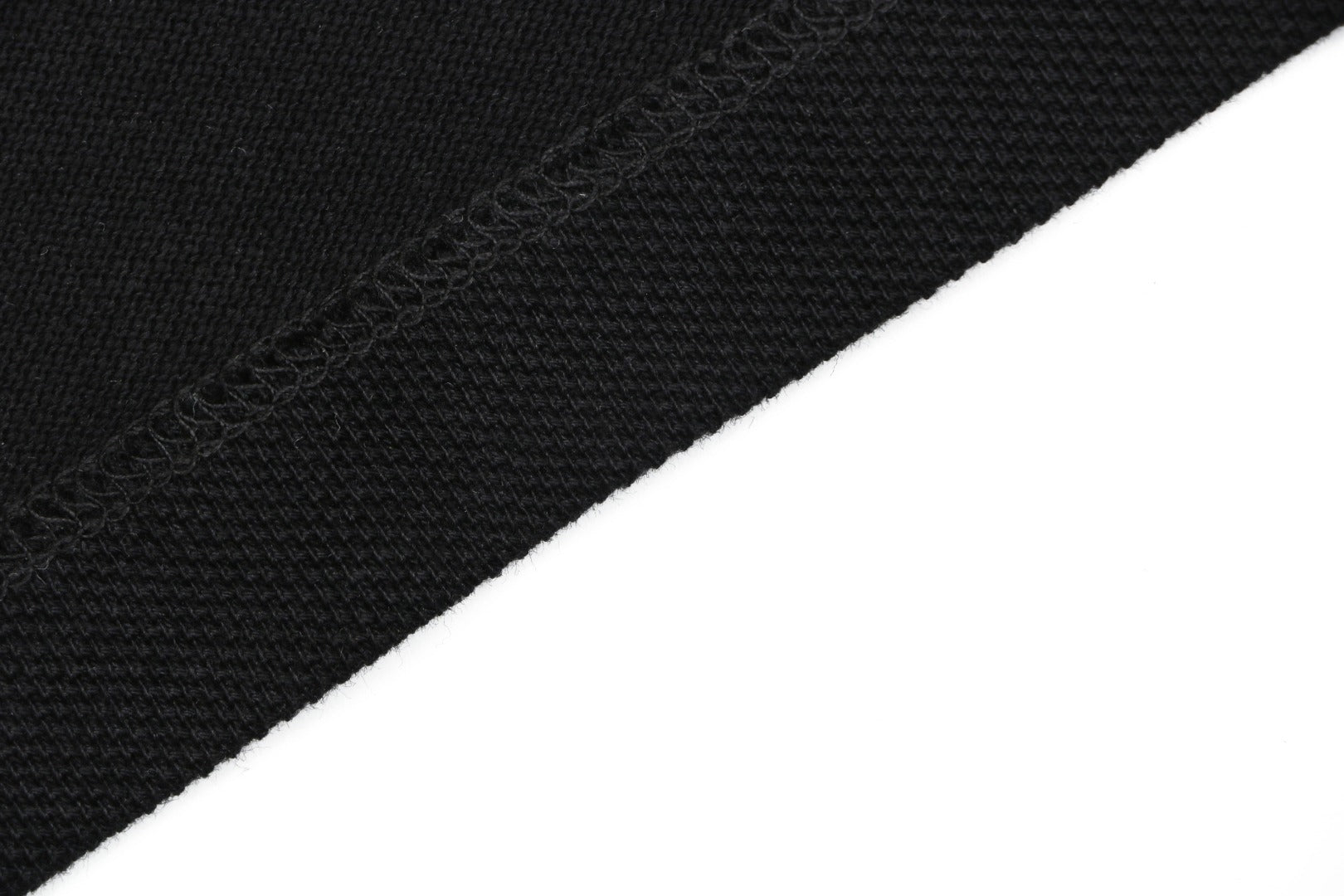 AMI Paris Ami de Coeur Contrast Collar Polo Short Sleeve — Black