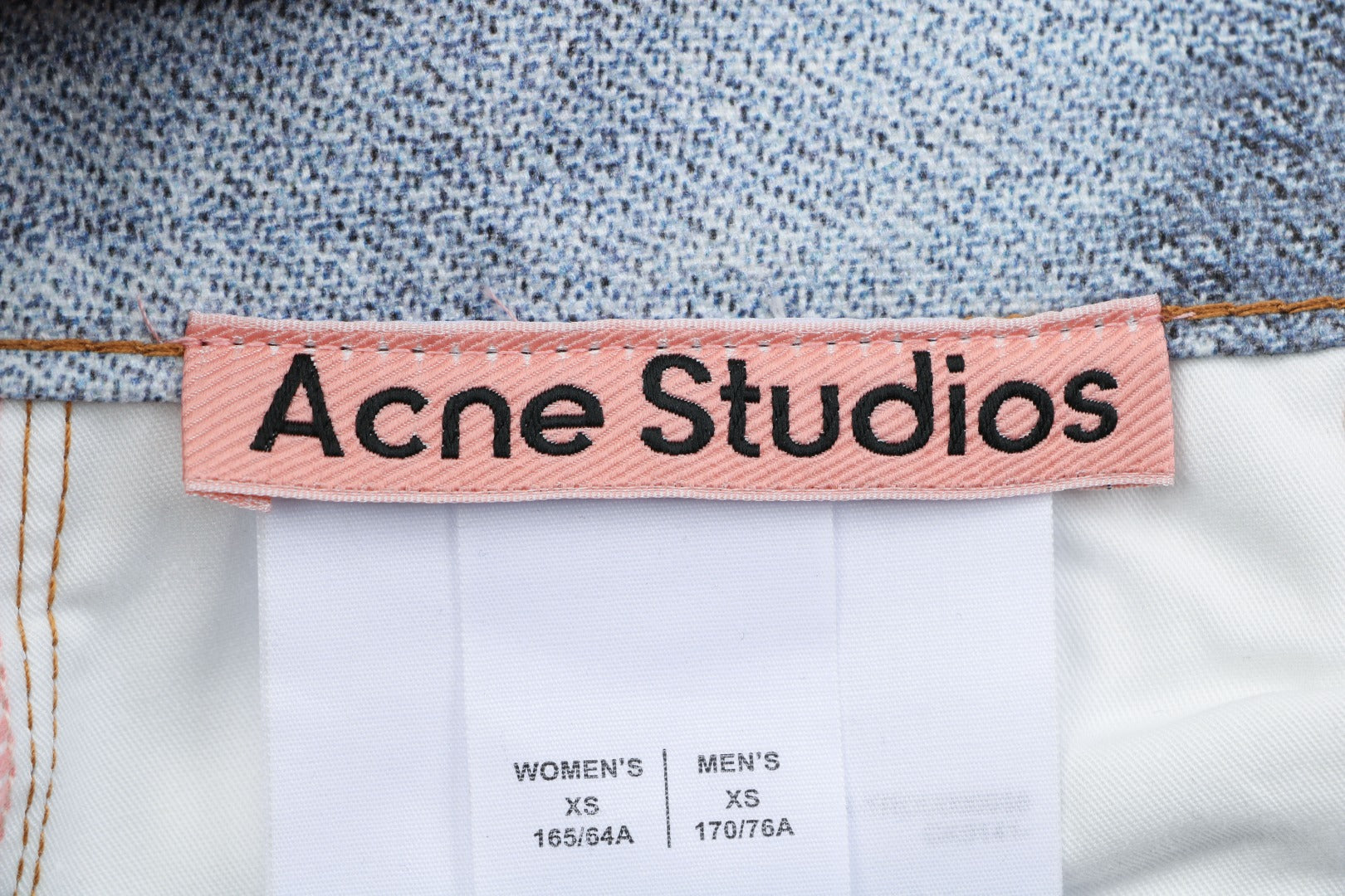 Acne Studios 1981M Distressed Rose Print Jeans — Light Blue