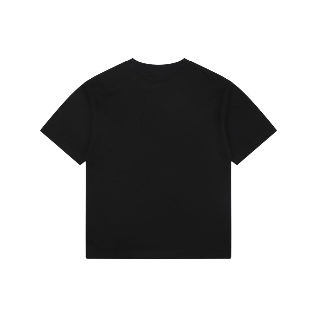 Burberry Vintage Check Pocket Blue Equestrian Knight Short Sleeve Tee — Black