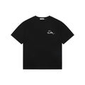 Dior Front & Back Signature Script Embroidered Short Sleeve Tee — Black