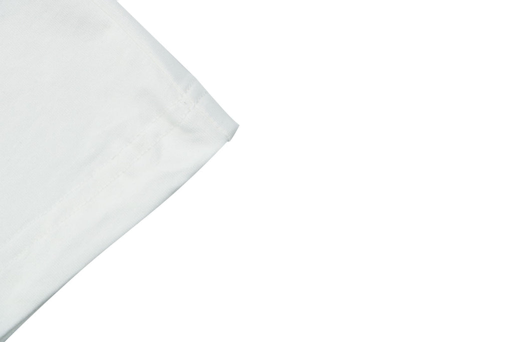Dior Oversized Bee Signature Script Embroidered Short Sleeve Tee — White