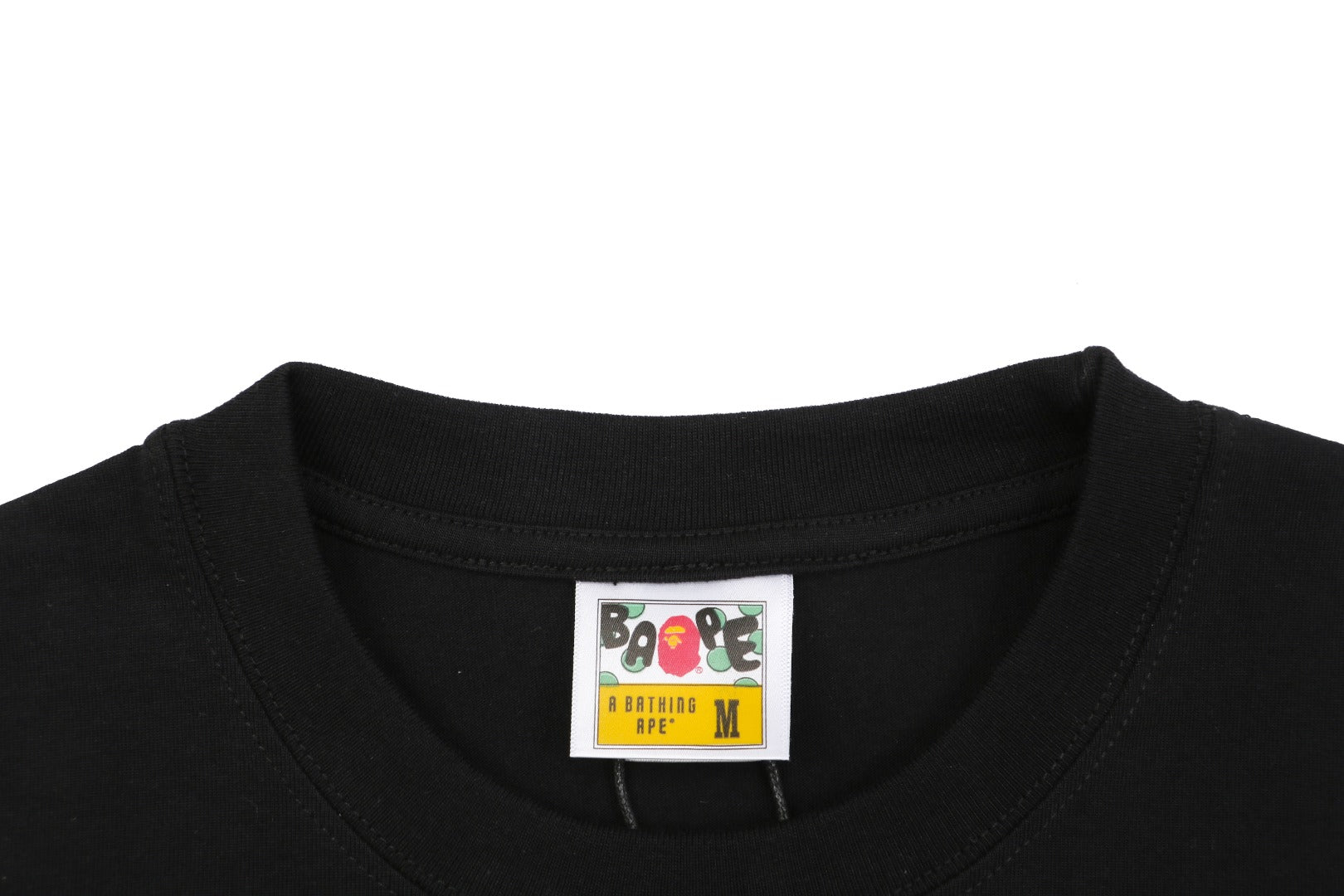 BAPE Empire Military Ape Head Badge Print Short Sleeve Tee — White