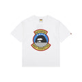 BAPE Empire Military Ape Head Badge Print Short Sleeve Tee — White
