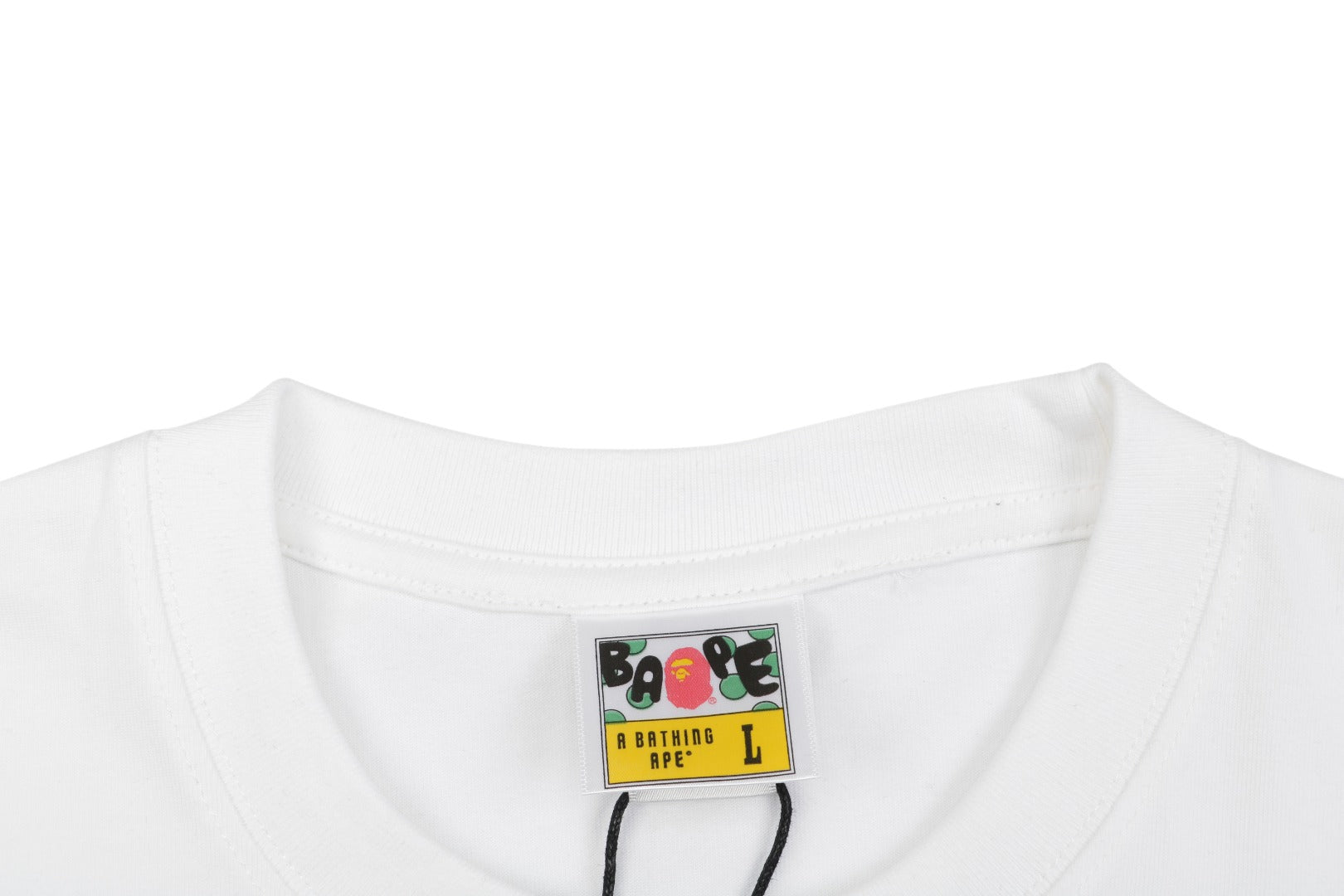 BAPE Empire Military Ape Head Badge Print Short Sleeve Tee — White
