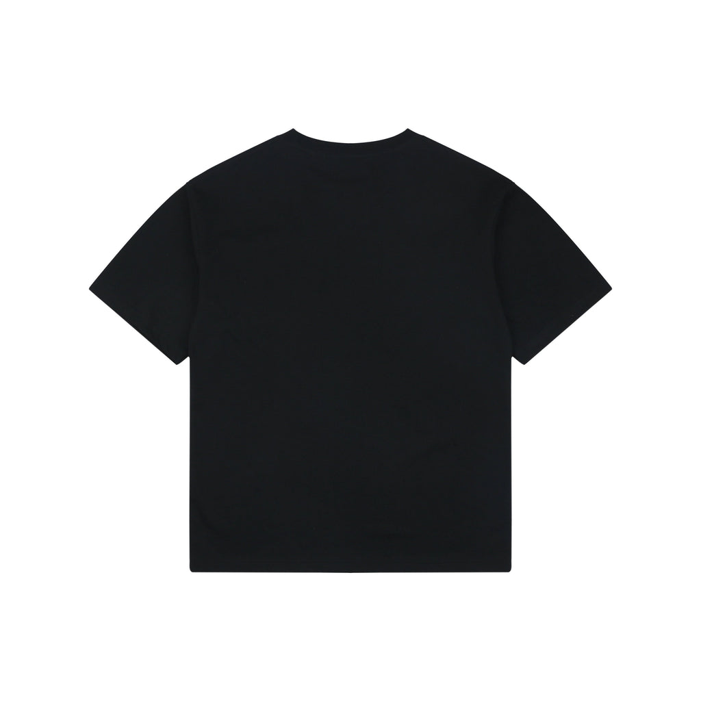 Prada Triangle Logo Stripe Panel Short Sleeve Tee — Black