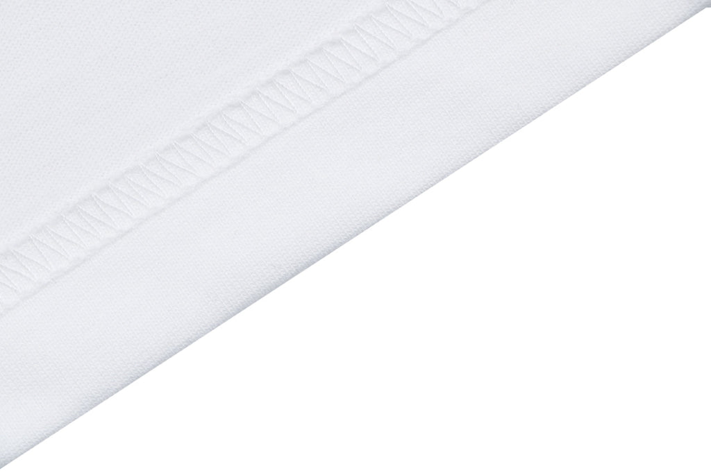 Prada Triangle Logo Stripe Panel Short Sleeve Tee — White