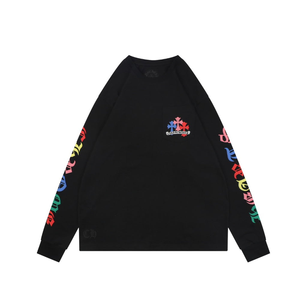 Chrome Hearts Miami Colorful Cross Fleur Long Sleeve Tee