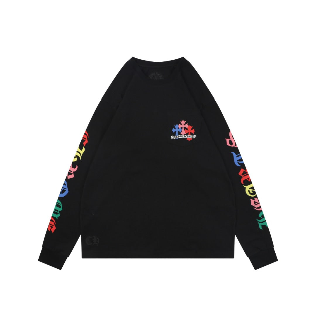 Chrome Hearts Miami Colorful Cross Fleur Long Sleeve Tee