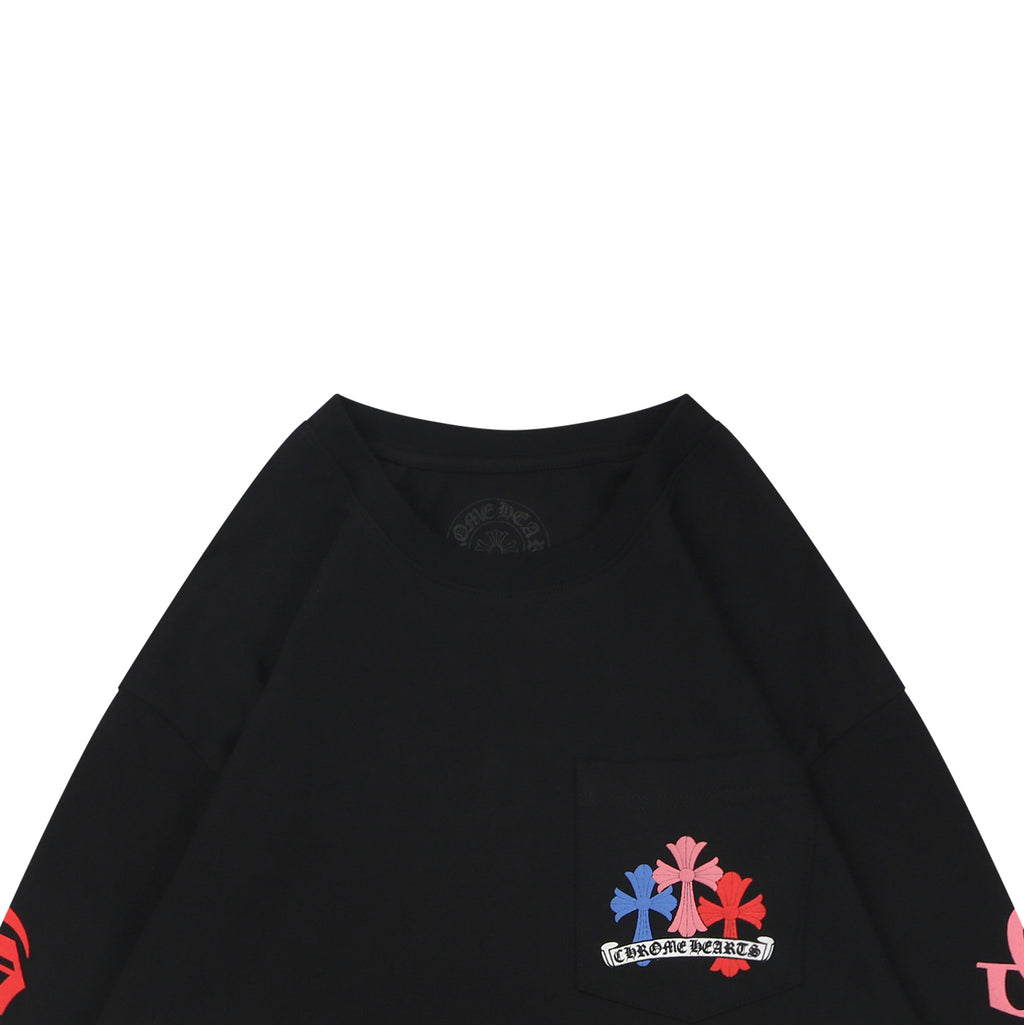 Chrome Hearts Miami Colorful Cross Fleur Long Sleeve Tee