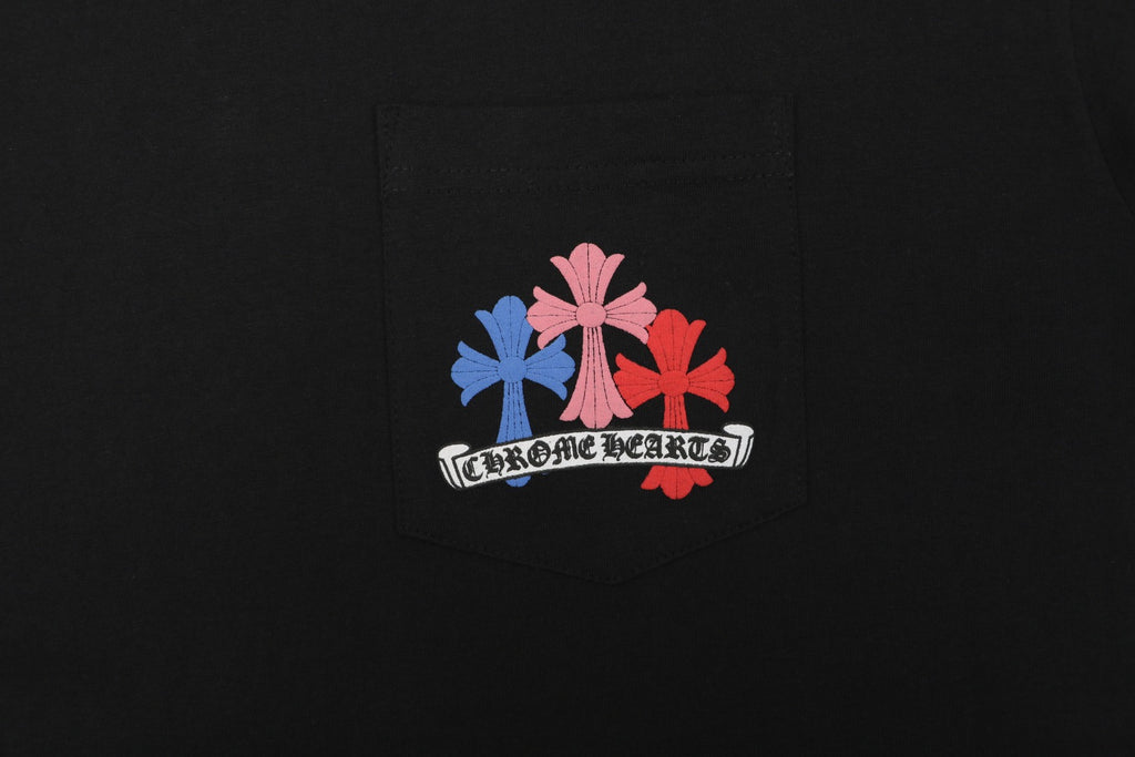 Chrome Hearts Miami Colorful Cross Fleur Long Sleeve Tee