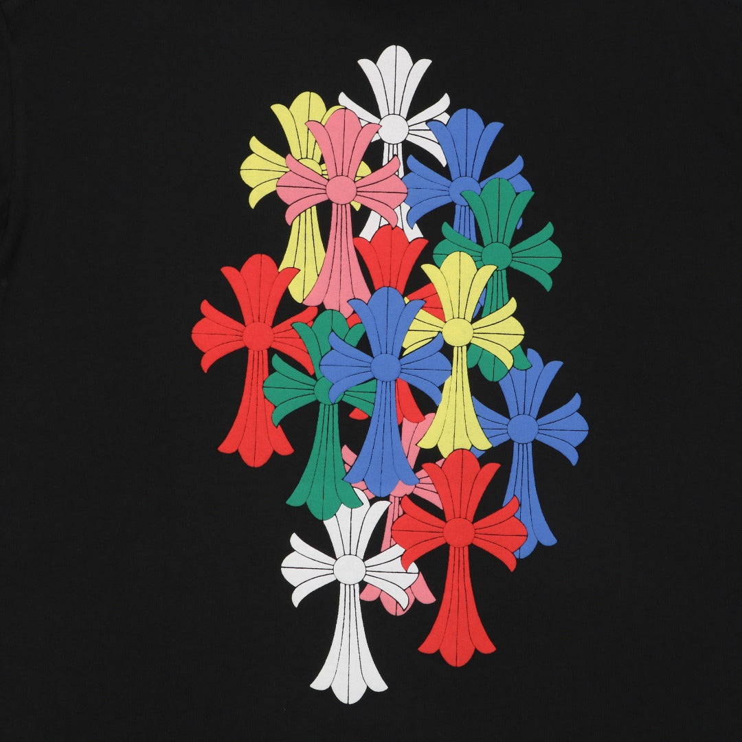 Chrome Hearts Miami Colorful Cross Fleur Long Sleeve Tee
