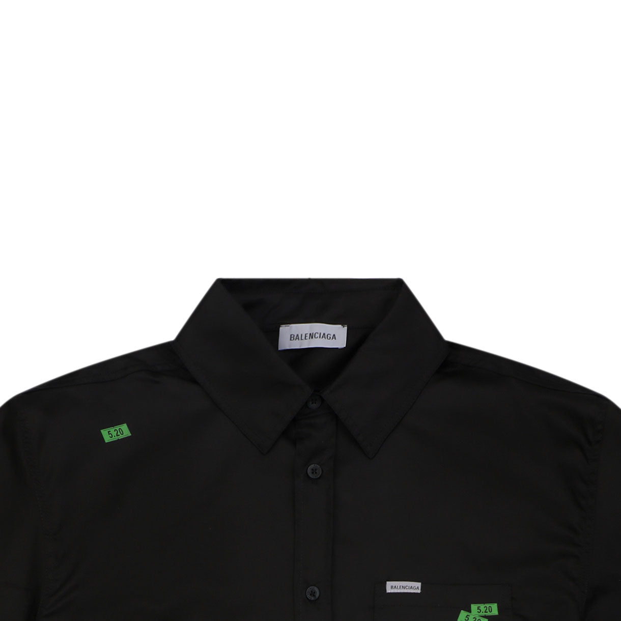 Balenciaga 520 Label Sticker Print Short Sleeve Shirt