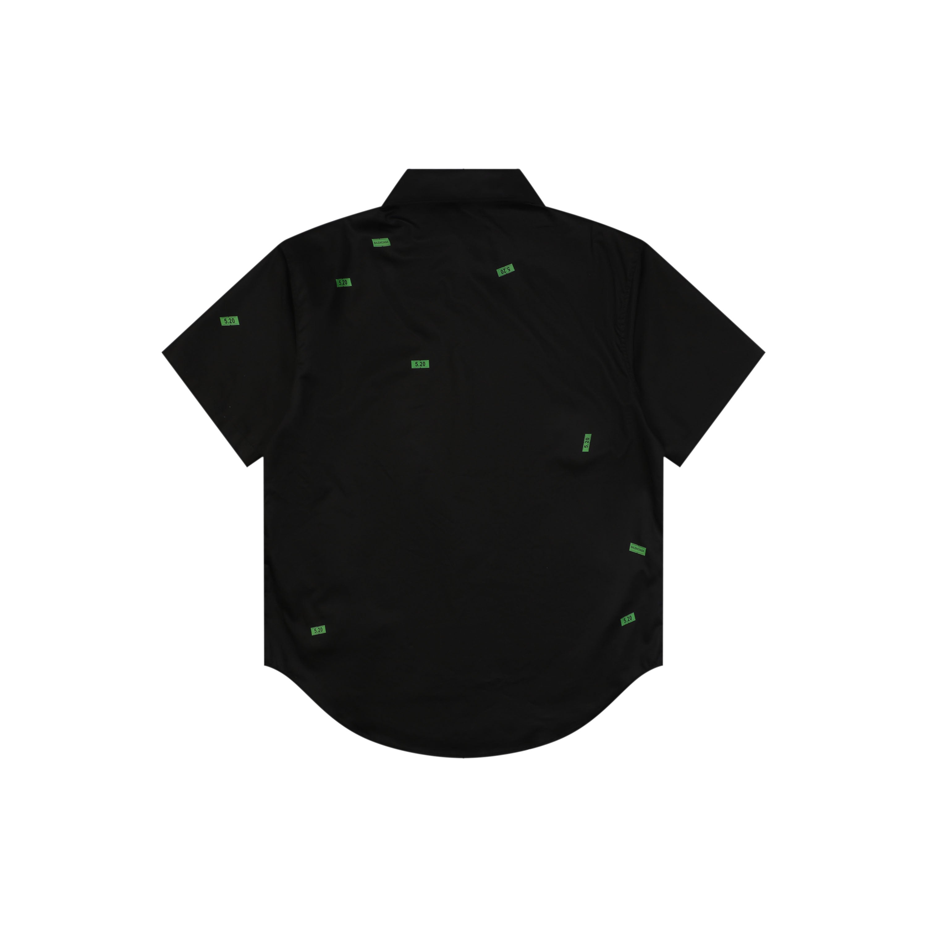 Balenciaga 520 Label Sticker Print Short Sleeve Shirt