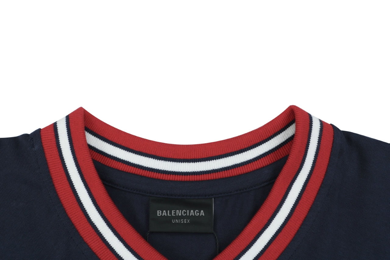 Balenciaga x Manchester United Cotton Crest Short Sleeve Tee – Navy