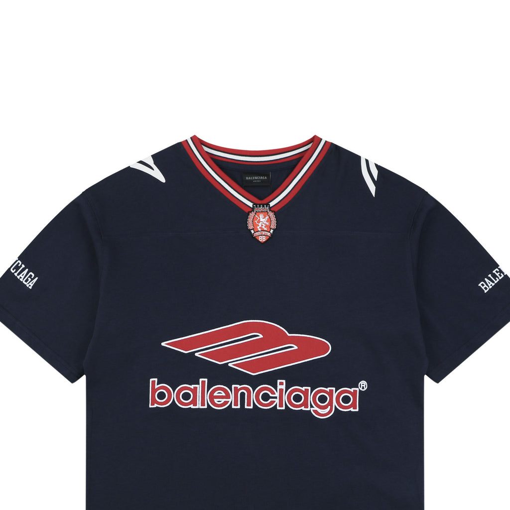 Balenciaga x Manchester United Cotton Crest Short Sleeve Tee – Navy