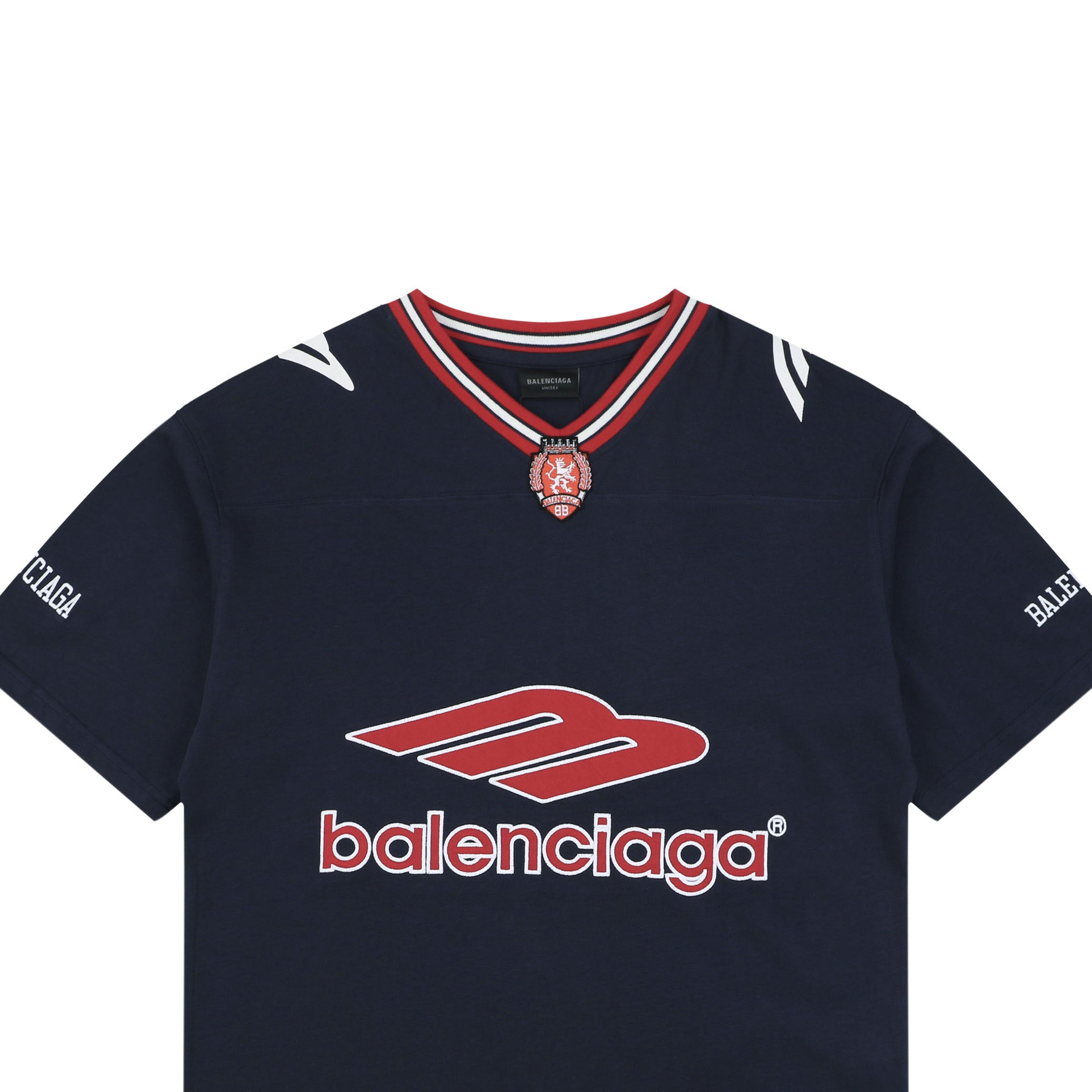 Balenciaga x Manchester United Cotton Crest Short Sleeve Tee – Navy