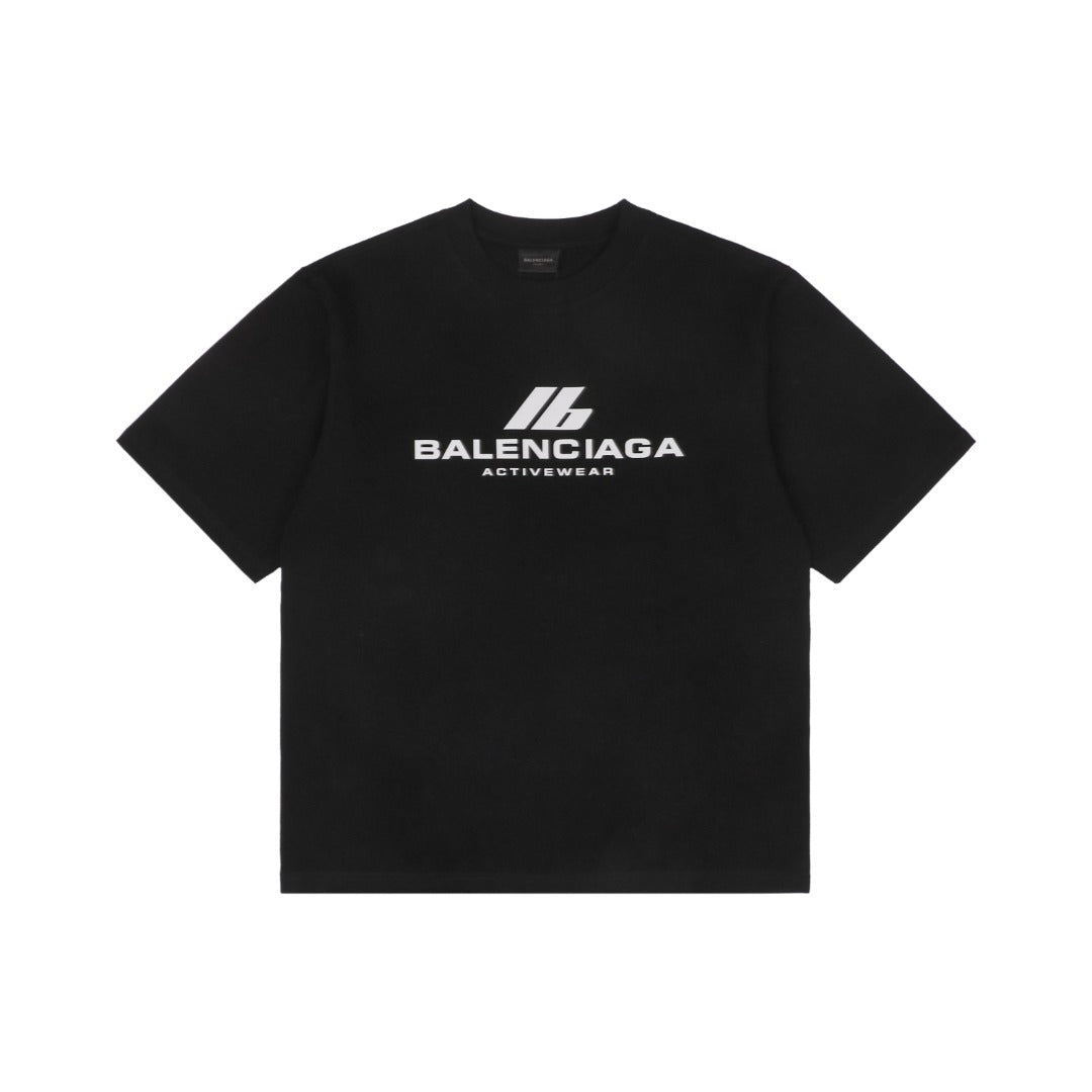 Balenciaga 24SS IB Activewear Silver Reflective Print Short Sleeve Tee
