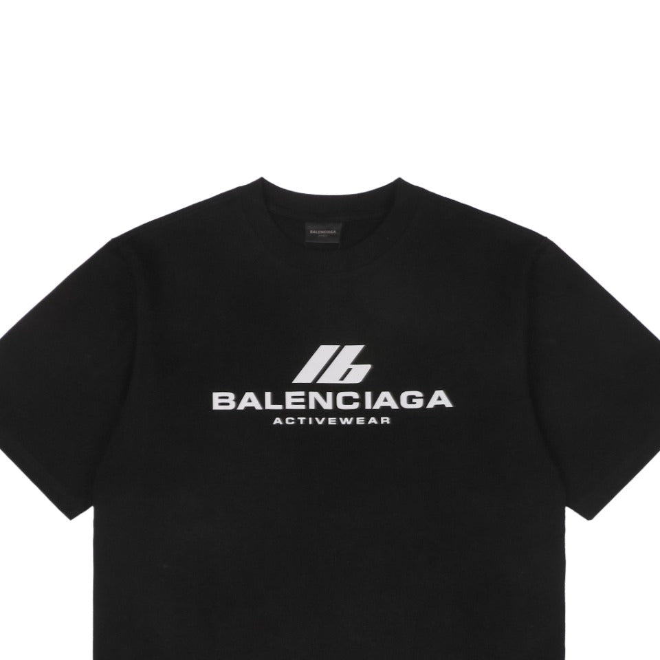 Balenciaga 24SS IB Activewear Silver Reflective Print Short Sleeve Tee