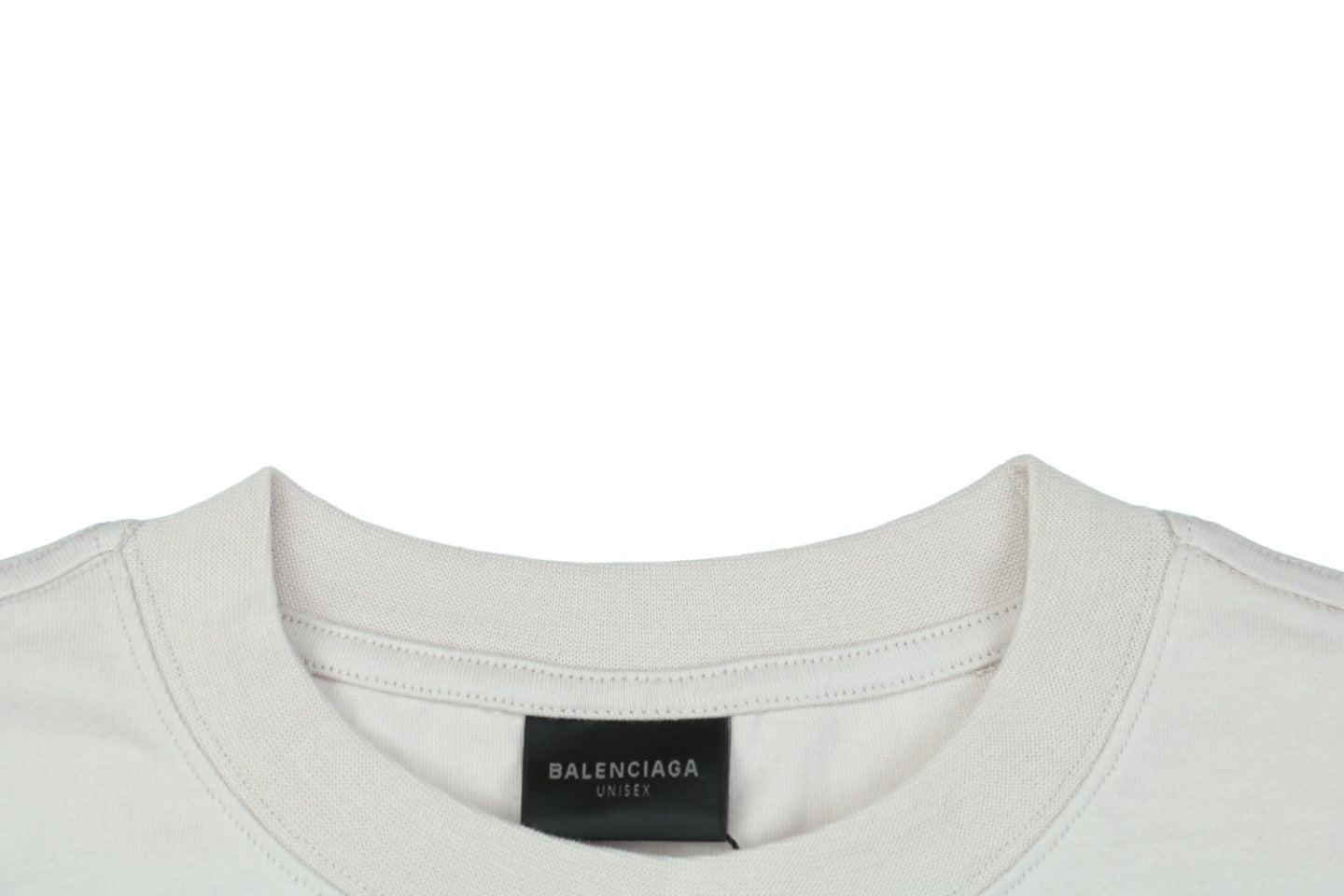 Balenciaga 24SS IB Activewear Silver Reflective Print Short Sleeve Tee – Cream