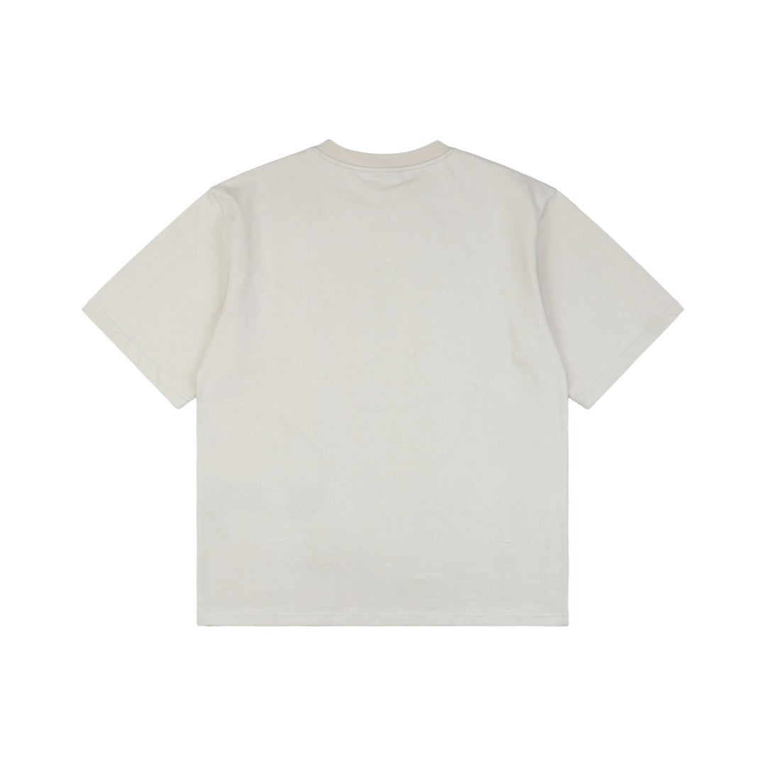 Balenciaga 24SS IB Activewear Silver Reflective Print Short Sleeve Tee – Cream