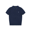 Ralph Lauren N2 Pony Cable Knit Jacquard Polo Short Sleeve – Navy