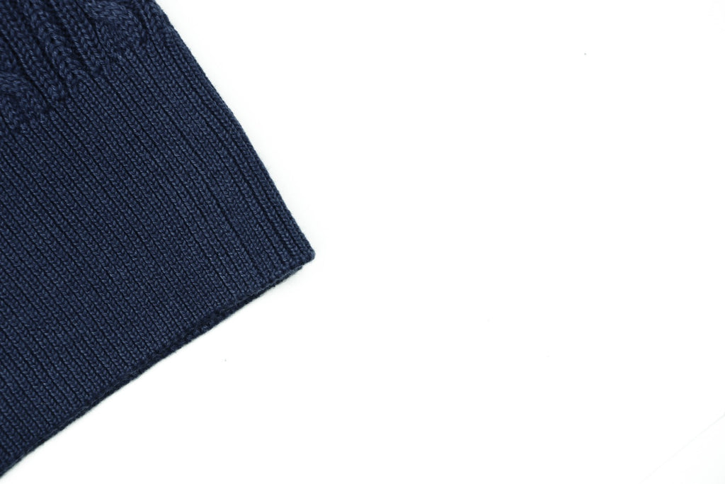 Ralph Lauren N2 Pony Cable Knit Jacquard Polo Short Sleeve – Navy