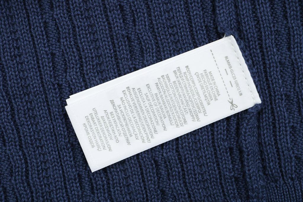 Ralph Lauren N2 Pony Cable Knit Jacquard Polo Short Sleeve – Navy