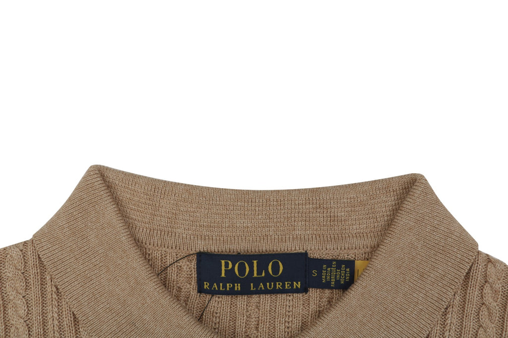 Ralph Lauren N2 Pony Cable Knit Jacquard Polo Short Sleeve – Khaki