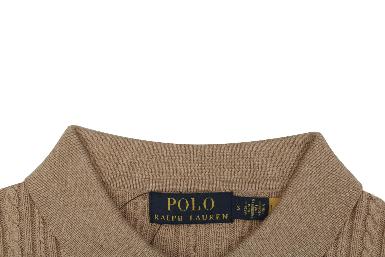 Ralph Lauren N2 Pony Cable Knit Jacquard Polo Short Sleeve – Khaki
