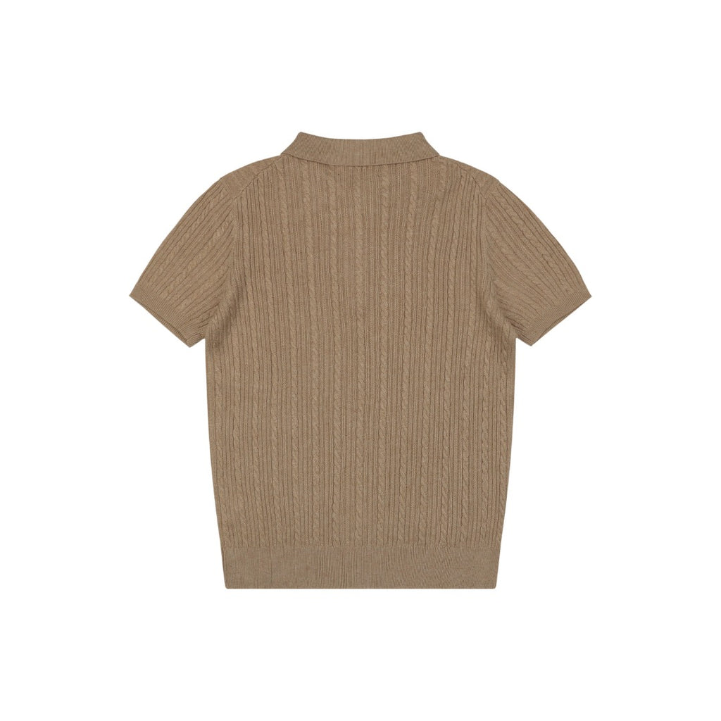 Ralph Lauren N2 Pony Cable Knit Jacquard Polo Short Sleeve – Khaki