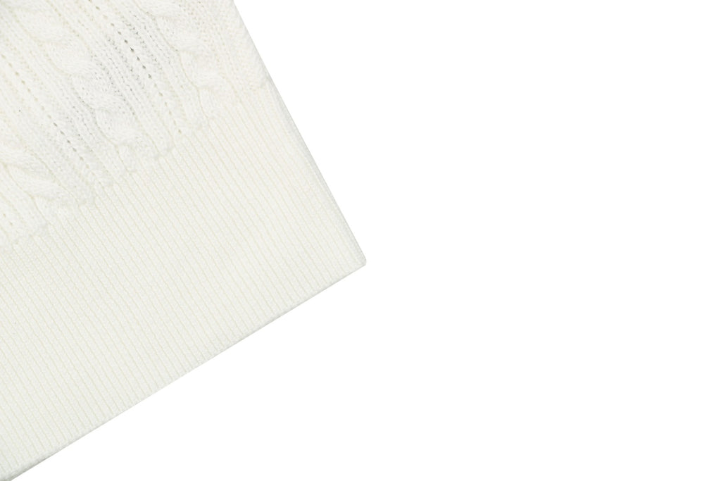 Ralph Lauren N2 Pony Cable Knit Jacquard Polo Short Sleeve – White