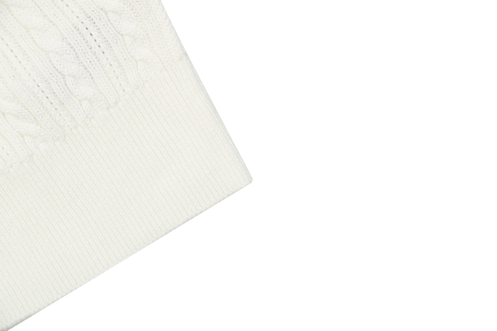 Ralph Lauren N2 Pony Cable Knit Jacquard Polo Short Sleeve – White