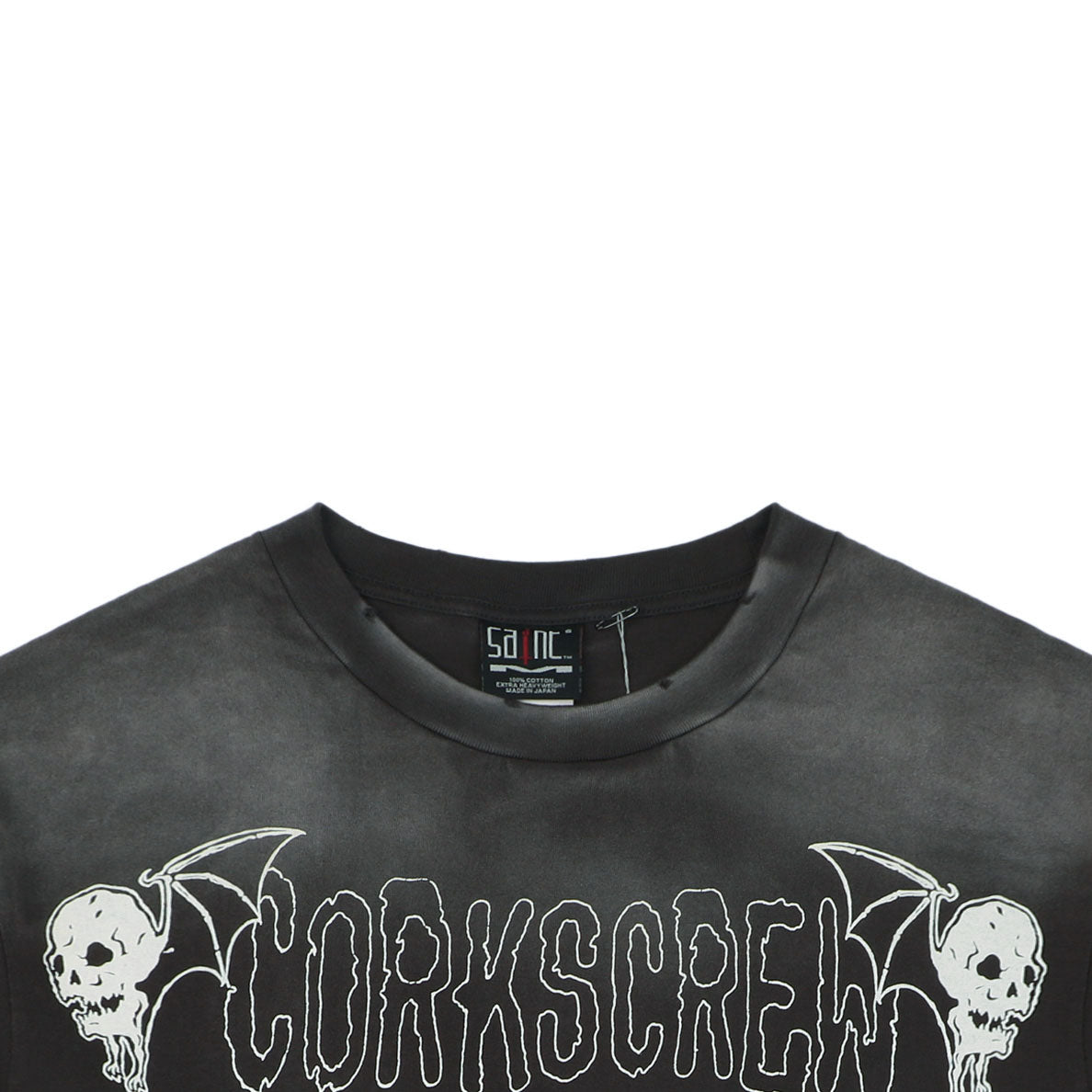 Saint Michael Corkscrew A Go Go Upside-Down Bat Graphic Print Short Sleeve Tee