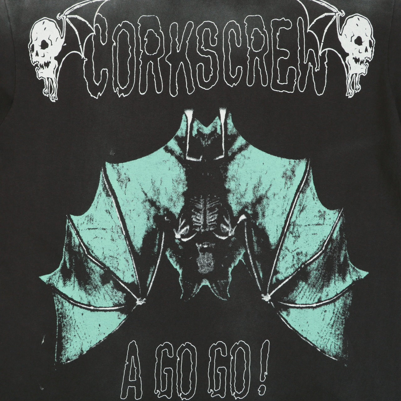Saint Michael Corkscrew A Go Go Upside-Down Bat Graphic Print Short Sleeve Tee