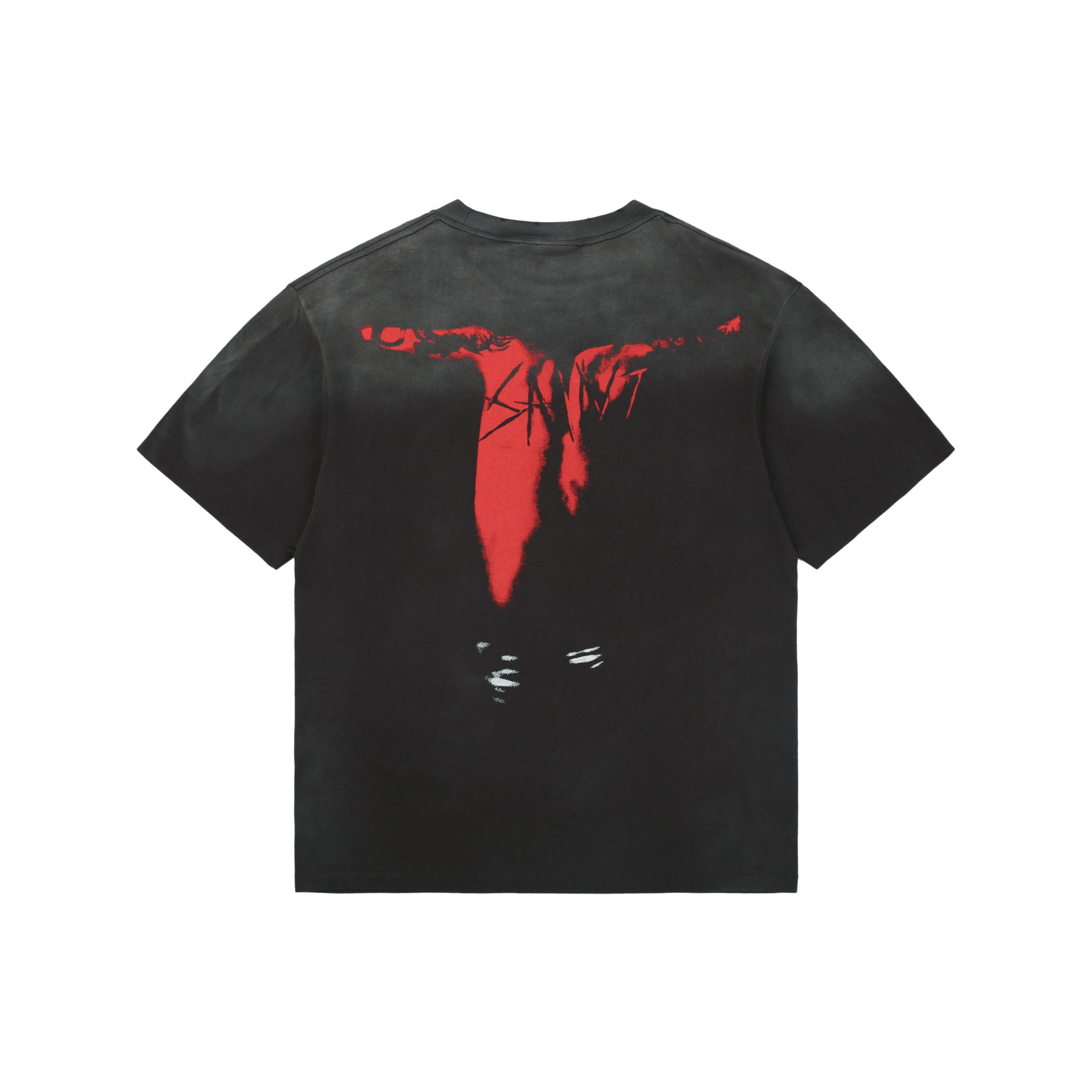 Saint Michael Corkscrew A Go Go Upside-Down Bat Graphic Print Short Sleeve Tee