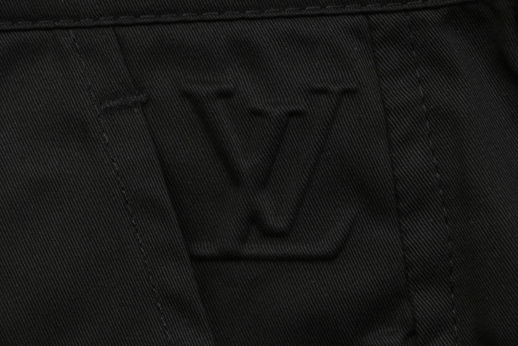 Louis Vuitton Monogram Flower Hardware Straight-Leg Trousers — Black