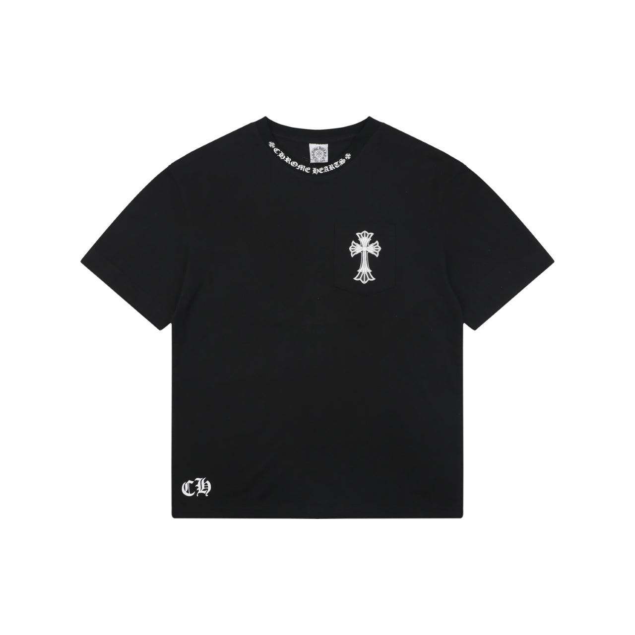 Chrome Hearts Double-Layer Cross Fleur Graphic Print Short Sleeve Tee
