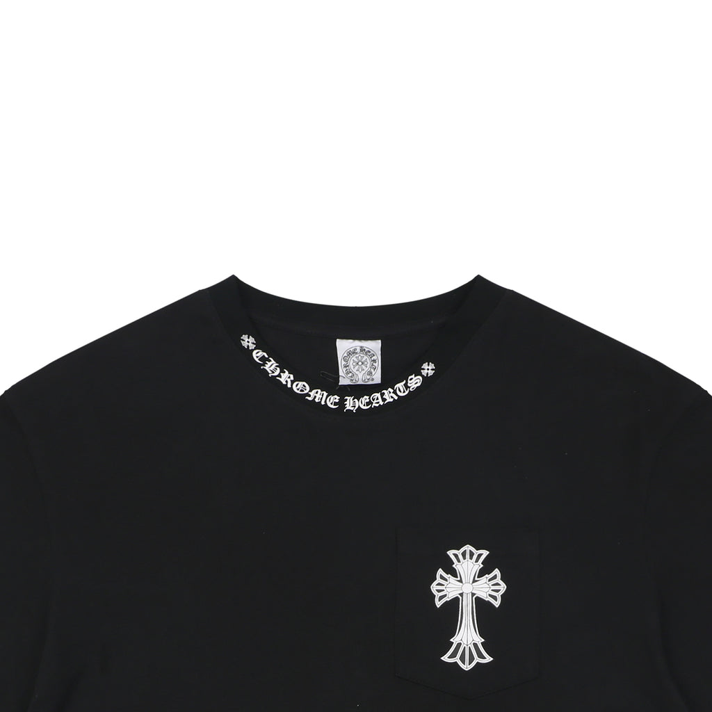 Chrome Hearts Double-Layer Cross Fleur Graphic Print Short Sleeve Tee