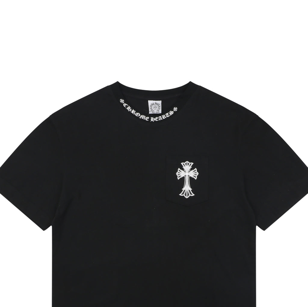 Chrome Hearts Double-Layer Cross Fleur Graphic Print Short Sleeve Tee