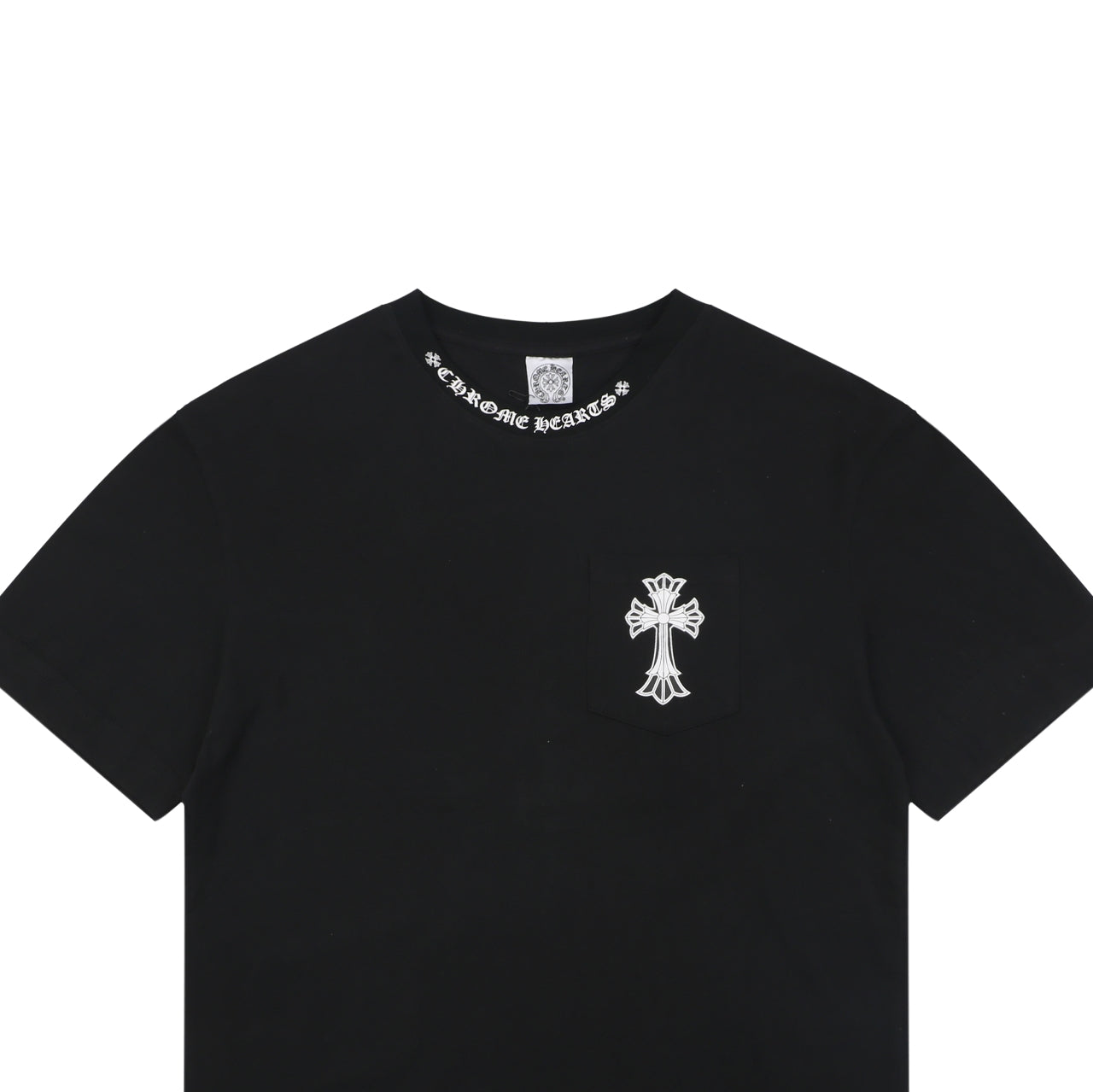 Chrome Hearts Double-Layer Cross Fleur Graphic Print Short Sleeve Tee