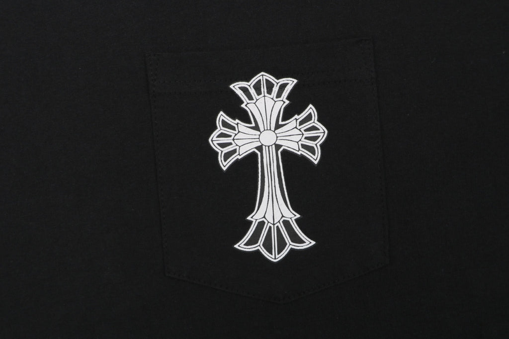 Chrome Hearts Double-Layer Cross Fleur Graphic Print Short Sleeve Tee