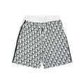 Dior All-Over Oblique Print Side Tape Shorts — White