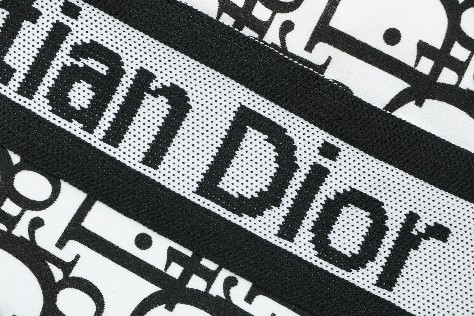 Dior All-Over Oblique Print Side Tape Shorts — White