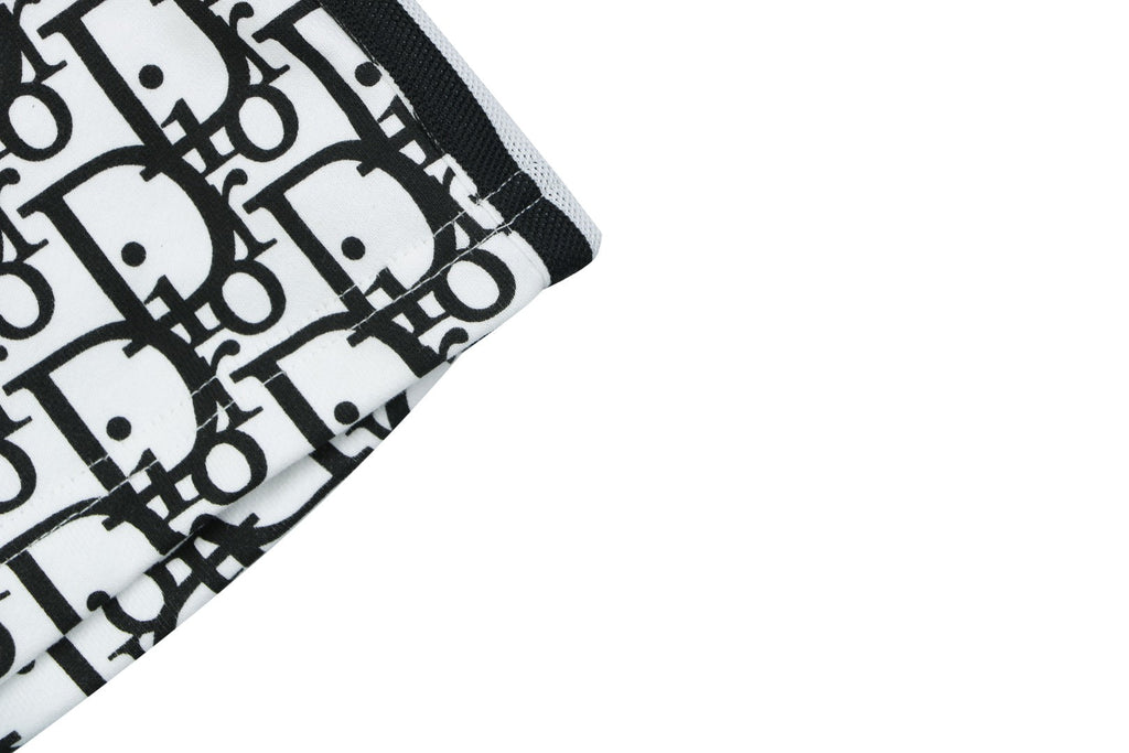 Dior All-Over Oblique Print Side Tape Shorts — White