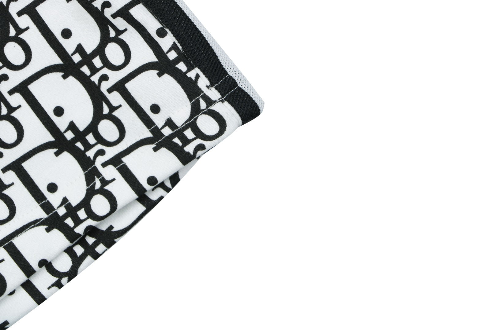 Dior All-Over Oblique Print Side Tape Shorts — White